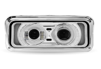 TLED-H125 – CONJUNTO DE FARO DELANTERO CON PROYECTOR LED UNIVERSAL CON AUXILIAR RETROILUMINADO OPCIONAL – CROMADO (LADO DEL PASAJERO)