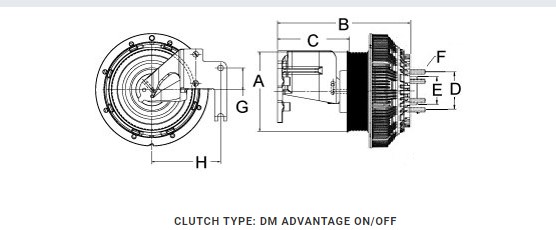 79A5168 – FAN CLUTCH COMPLETO HORTON KENWORTH ISX T800, T600  828461 IGUAL AL 99A9168  999168
