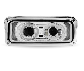 TLED-H124 – CONJUNTO DE FARO DELANTERO CON PROYECTOR LED UNIVERSAL CON AUXILIAR RETROILUMINADO OPCIONAL – CROMADO (LADO DEL CONDUCTOR)