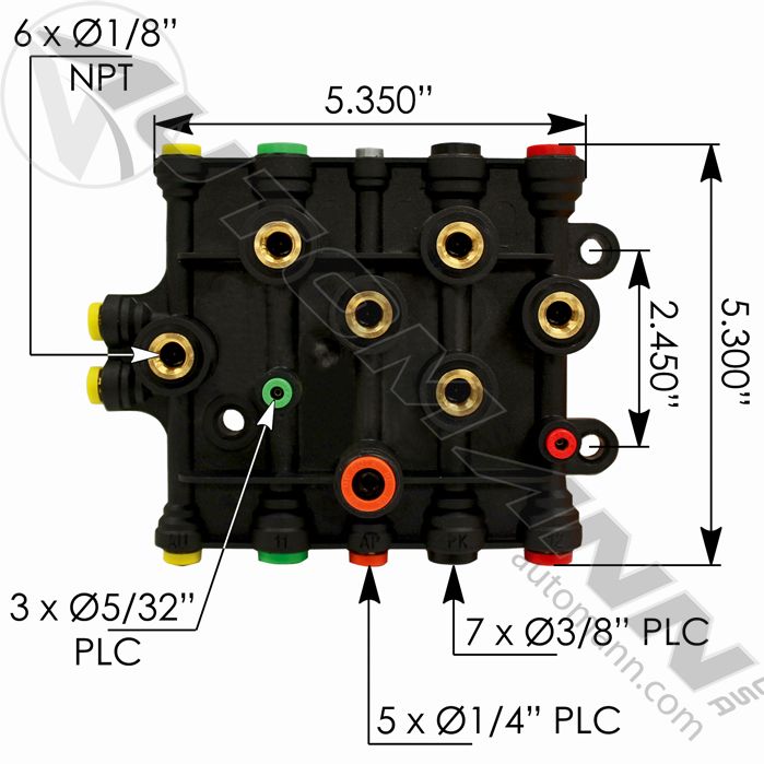 170.1010 – VALVULA MODULO TABLETA BULBOS AIRE  A12-14736-003 COLORES
