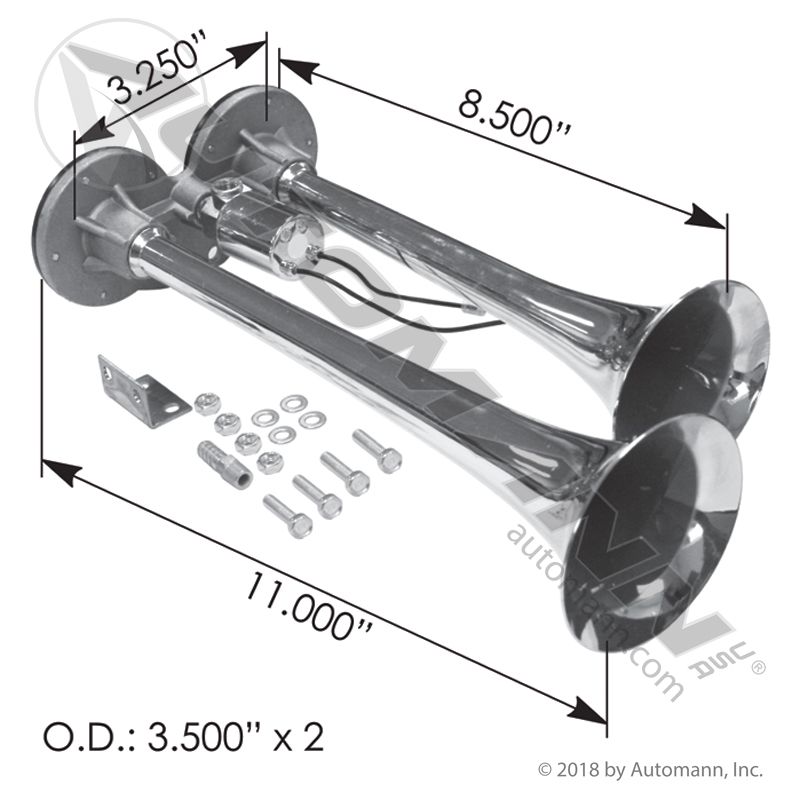 562.1303 – CORNETA DOBLE DE AIRE AUTOMANN